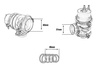 Wastegate zewnętrzny TurboWorks 60mm 1,6 Bar V-Band Blue