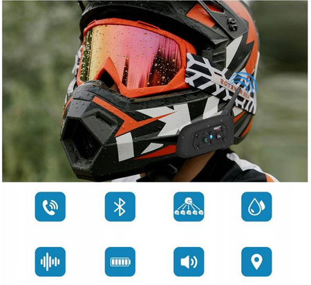 Interkom intercom motocyklowy ejeas v6 pro 1200m