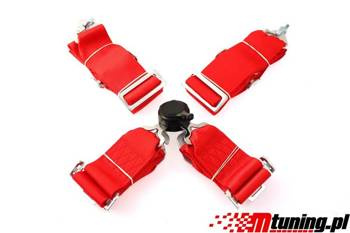 Pasy sportowe 4p 3" Red - Quick