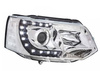 Lampy lefrektory VW T5 10-15 chrole LED DRL