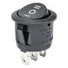 Włącznik czarny okrągły 12/230V BU03 AMIO-02463