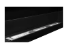 Biokominek wiszący z szybą 1200x400 czarny połysk