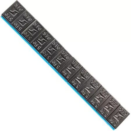Ciężarki klejone do felg aluminiowych czarne Edgy Slim Black - 60g (12x5g / szeroka taśma) - 50 szt. - Stix