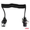 Przewód spiralny naczepy TIR 2x 7 PIN typ EBS 5m 24V AMIO-04383