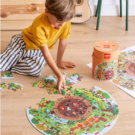 Puzzle okrągłe w tubie Apli Kids - Biosfera 5+