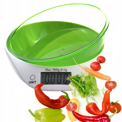 ELEKTORNICZNA WAGA KUCHENNA Z MISKĄ WYŚWIETLACZ LCD 5KG