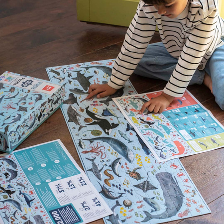 Puzzle edukacyjne Apli Kids - Zagrożone zwierzęta Ocean 6+