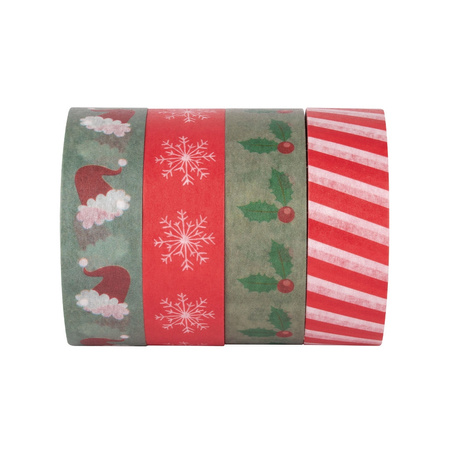 Taśmy dekoracyjne washi Apli Kids - Christmas 4 szt.
