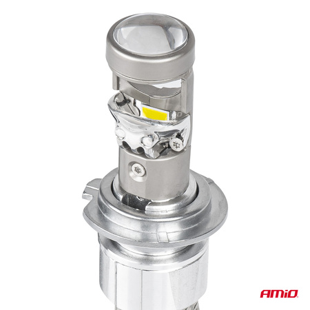 Żarówki samochodowe LED seria FLEX+ H7 soczewka 12V 24V 6000K Canbus AMIO-03660