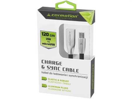 Kabel do ładowania i synchronizacji, 120 cm, USB > micro USB, czarny