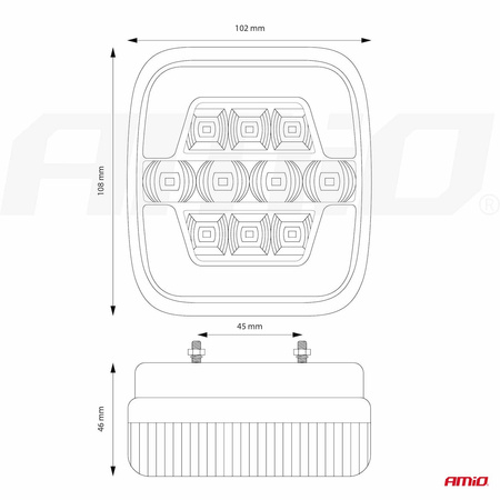 Lampa tylna zespolona LED RCL-05-LR lewa prawa AMIO-02370
