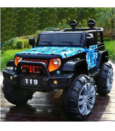 JEEP NA AKUMULATOR AUTO 6 SILNIKÓW J19G 4x4 BUJAK PANEL MP3