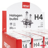 Zestaw żarówek halogenowych H4 12V 60/55W filtr UV (E8) 20szt. AMIO-04401