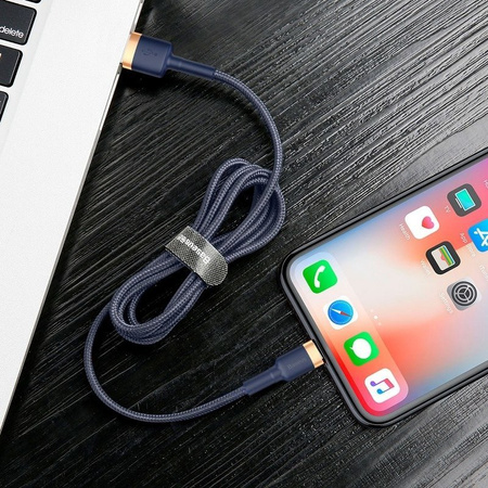 Kabel USB na Lightning Baseus Cafule 1.5A 2m złoto-granatowy