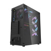 Obudowa komputerowa Darkflash DK352 Plus (czarna) + 4 wentylatory RGB