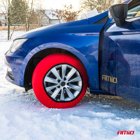 Łańcuchy śniegowe tekstylne rozmiar XS EN16662-1 Önorm V5121 2 szt. AMIO-04079