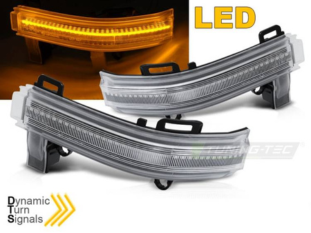 Kierunkowskazy boczne w lusterkach white led. VW Crafter 2017-