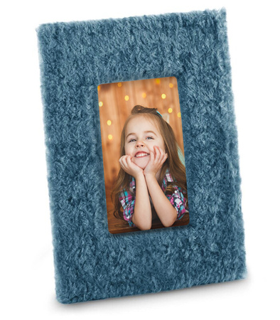 RAMKA NA ZDJĘCIE 19 X 24 CM FUTRZANA NOWOCZESNA REGULOWANA DEKORACYJNA DO WNĘTRZ