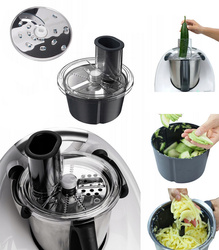 KRAJALNICA SZATKOWNICA DO WARZYW OWOCÓW CZARNA THERMOMIX TM5 TM6 TARCZA TNĄCA ZESTAW DO KROJENIA CZĘŚĆ ZAMIENNA