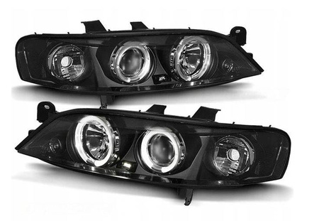 Reflektory lampy przednie Opel Vectra B BLACK RING