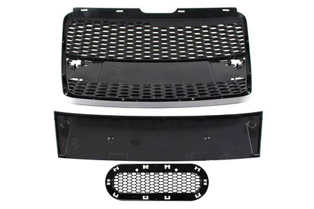 GRILL AUDI A6 C6 RS-STYLE SILVER-BLACK (04-09)