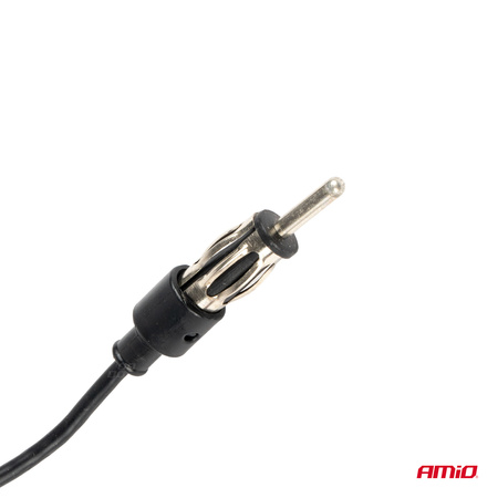 Antena samochodowa ze wzmacniaczem uniwersalna typu rekin z wtykiem DIN AMIO-04159