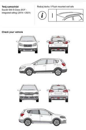 Bagażnik dachowy CRUZ AIRO FIX DARK Suzuki SX4 Cross II