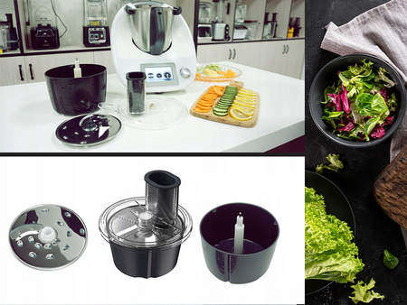 KRAJALNICA SZATKOWNICA DO WARZYW OWOCÓW CZARNA THERMOMIX TM5 TM6 TARCZA TNĄCA ZESTAW DO KROJENIA CZĘŚĆ ZAMIENNA