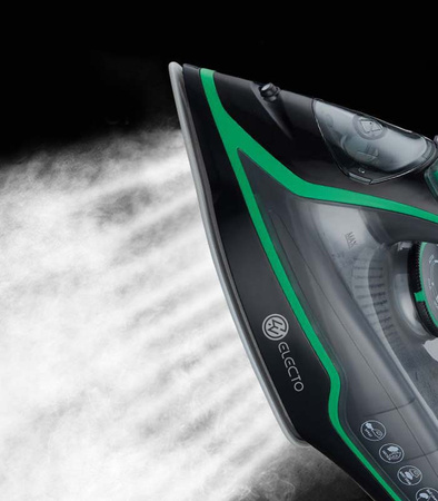 ŻELAZKO PAROWE VAPORE PRO ZIELONE 3000W MOCNE POWŁOKA CERAMICZNA FUNCKJA ANT-DRIP PRASOWANIE W PIONIE BEZ ZAGNIECEŃ DO KAŻDEGO MATERIAŁU