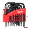 Klucze IMBUS HEX TORX CRV imbusy zestaw czarne 22 szt. AMIO-04297