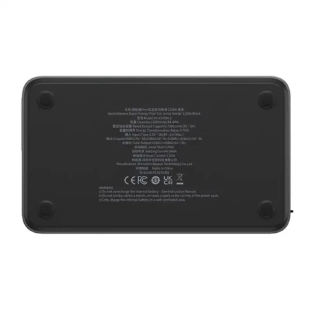 Powerbank/Rozrusznik Baseus Pro+ Car Jump Starter, 12000mAh, 1200A, USB (czarny)
