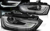 Lampy przednie TRUE DRL BLACK fits AUDI A4 B8 12-1