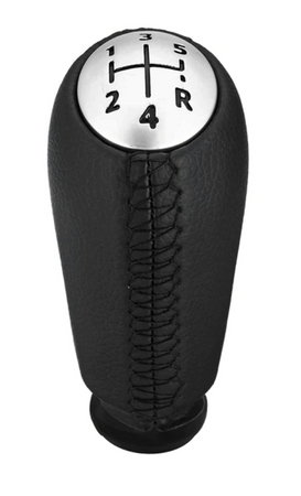 Gałka RENAULT CLIO 3/MEGANE 2/KANGOO 09, SKÓRA, 5 biegów