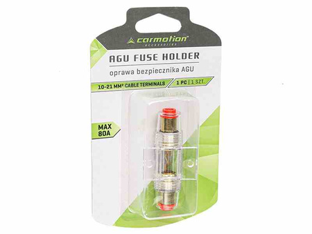 Oprawa bezpiecznika szklanego AGU do 80A z przyłączami na przewód 10-21 mm2