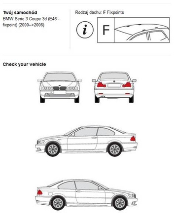Bagażnik dachowy Airo Fix Dark BMW E46 sedan coupe