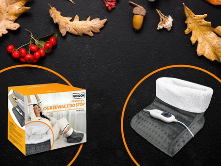 OGRZEWACZ ELEKTRYCZNY DO STÓP BUT GRZEWCZY MIĘKKI CIEPŁY SZARY Z FUTERKIEM PILOT TIMER 3 TRYBY