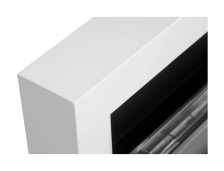 Biokominek wiszący z szybą 900x400 Box biały strukturalny mat