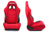 Fotel sportowy RAPID Welur Bride Red