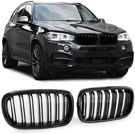 GRILL (NERKI) DO BMW X5 X6 13-18 GLOSS BLACK