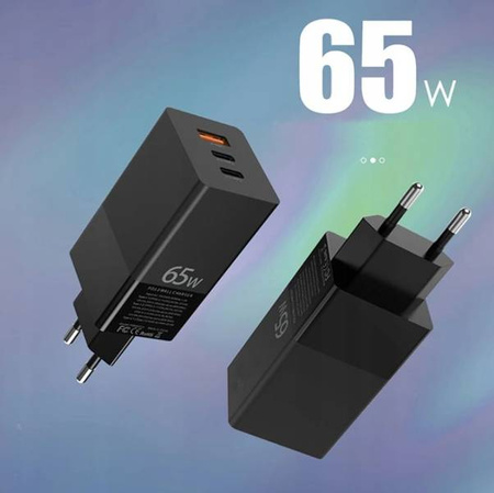 Szybka ładowarka zasilacz 3xUSB 65W QC3.0+ PD3 PPS