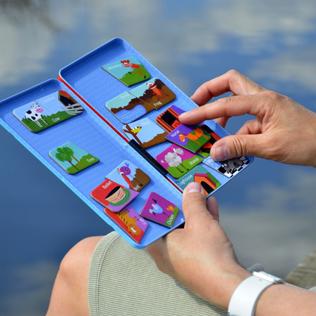 Gra magnetyczna The Purple Cow - Puzzle Zwierzęta i ich domy