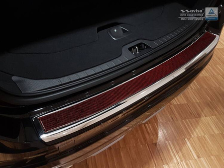 Nakładka na zderzak tylny do Volvo XC60 Carbon+Stal