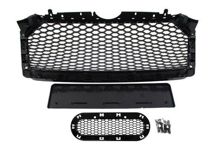 GRILL AUDI A4 B9 RS-STYLE GLOSS BLACK (2016+) PDC