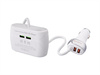 Rozgałęziacz zapalniczki MYWAY 12/24V potrójny z włącznikami + 2x USB QC3.0 + 2x USB 3.6A, kabel 120 cm