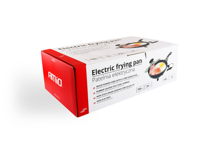 Patelnia elektryczna do samochodu 20 cm x 4 cm 150W 12V AMIO-02532