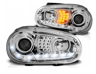 Lampy Reflektory Vw Golf 4 Iv Daylight Chrome Led