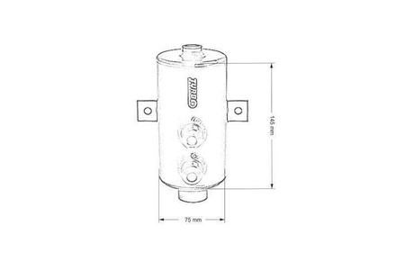 Oil catch tank 0.75L AN10 TurboWorks Czarny