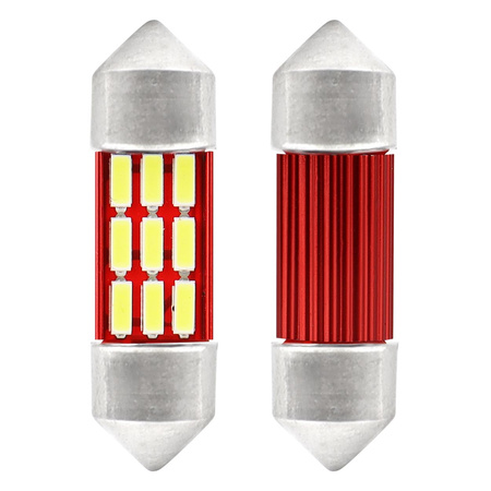 Żarówki LED CANBUS 4014 12SMD Festoon C5W C10W C3W 31mm White 12V 24V AMIO-01631