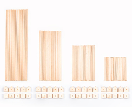 Drewniane klocki konstrukcyjne Maxi Trigonos Hejmo - 150 el.