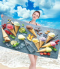 RĘCZNIK PLAŻOWY KĄPIELOWY 100 X 180 CM MIKROFIBRA DUŻY SZYBKOSCHNĄCY MIĘKKI KOLOROWY